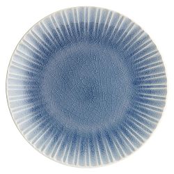 Modrý kameninový talíř Ladelle Mia, ⌀ 21,5 cm