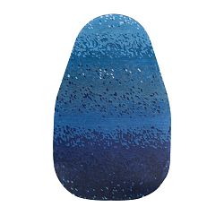 Modrý koberec z čisté vlny HARTÔ Aube, 150 x 229 cm