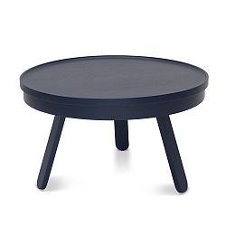 Modrý odkládací stolek z jasanového dřeva s úložným prostorem Woodendot Batea M