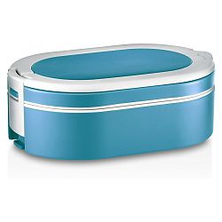 Modrý oválný termo box na oběd Enjoy, 1,4 l