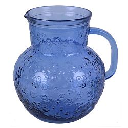 Modrý skleněný džbán Ego Dekor Flora, 2,3 litru