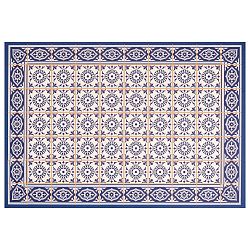 Modrý vinylový koberec Zala Living Aurelie, 65 x 100 cm