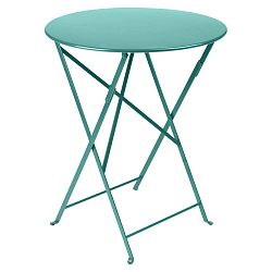 Modrý zahradní stolek Fermob Bistro, ⌀ 60 cm