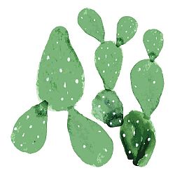 Nástěnná samolepka Dekornik Green Cacti