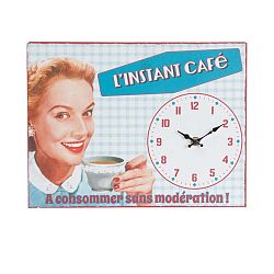 Nástěnné hodiny Instant Café, 32x24 cm