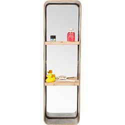 Nástěnné zrcadlo s policemi Kare Design Curve, 120 x 36 cm