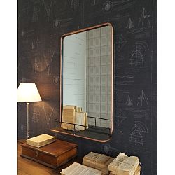 Nástěnné zrcadlo s poličkou Orchidea Milano Orient Express, 81 x 51 cm