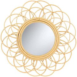 Nástěnné zrcadlo s rámem ve zlaté barvě Le Studio Fleur, ⌀ 50 cm