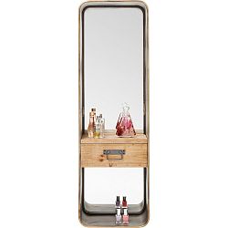 Nástěnné zrcadlo se zásuvkou Kare Design Curve, 120 x 36 cm