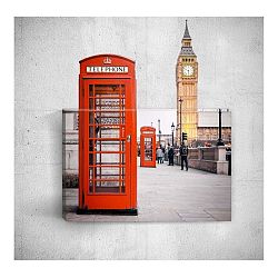 Nástěnný 3D obraz Mosticx Telephone In London, 40 x 60 cm