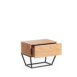 Noční stolek ze dřeva a kovu Ángel Cerdá Notio, 60 x 48 cm