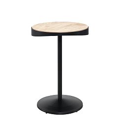 Odkládací stolek s deskou z dubového dřeva Wewood - Portuguese Joinery Drop, Ø 40 cm