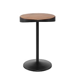 Odkládací stolek s deskou z ořechového dřeva Wewood - Portuguese Joinery Drop, Ø 40 cm