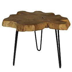 Odkládací stolek s deskou  z teakového dřeva HSM collection Bollei, ⌀ 55 cm