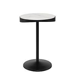 Odkládací stolek s mramorovou deskou Wewood - Portuguese Joinery Drop, Ø 40 cm