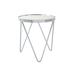 Odkládací stolek ve stříbrné barvě 360 Living Julia, ⌀ 42 cm