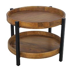 Odkládací stolek z mangového dřeva HSM collection Ediash, Ø 60 cm