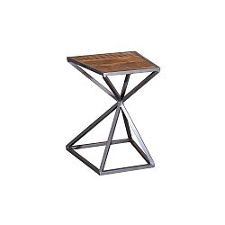 Odkládací stolek ze dřeva akácie a kovu VIDA Living Tiznit