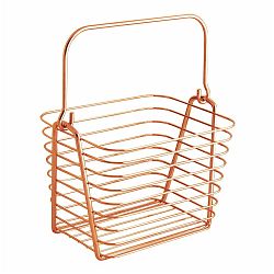 Oranžový kovový závěsný košík InterDesign, 21,5 x 19 cm