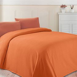 Oranžový lehký přehoz přes postel Oranj, 200 x 230 cm