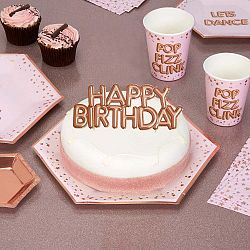 Papírová dekorace na dort Neviti Glitz & Glamour Happy Birthday