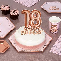 Papírová dekorace na dort s číslem 18 Neviti Glitz & Glamour