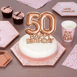 Papírová dekorace na dort s číslem 50 Neviti Glitz & Glamour