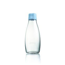 Pastelově modrá skleněná lahev ReTap s doživotní zárukou, 500 ml