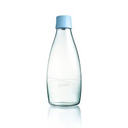 Pastelově modrá skleněná lahev ReTap s doživotní zárukou, 800 ml