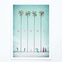 Plakát Travelposter Miami, A2