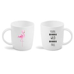 Porcelánový hrnek Vialli Design Wild Flamingo, 370 ml