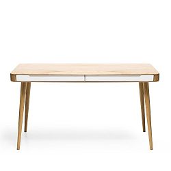 Pracovní stůl z dubového dřeva Gazzda Ena, 140 x 60 x 75 cm