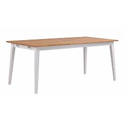 Přírodní dubový jídelní stůl s bílými nohami Rowico Mimi, délka 180 cm