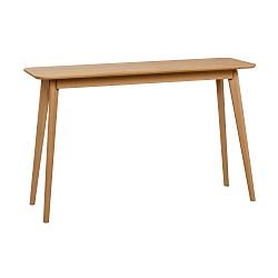 Přírodní konzolový stolek z dubového dřeva Folke Yumi