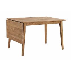 Přírodní sklápěcí dubový jídelní stůl Folke Mimi, délka 120 - 145 cm