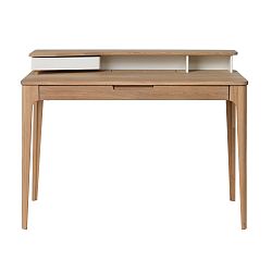 Psací stůl ze dřeva bílého dubu Unique Furniture Amalfi