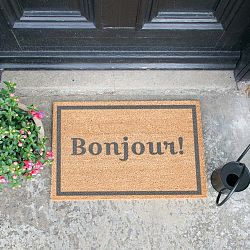 Rohožka Artsy Doormats Bonjour Grey, 40 x 60 cm