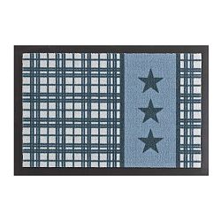 Rohožka Hanse Home Star Plaid Printy Blue, 40 x 60 cm