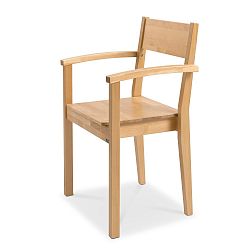 Ručně vyráběná jídelní židle z masivního březového dřeva s područkami Kiteen Joki