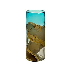 Ručně vyráběná křišťálová váza Santiago Pons Ocean, výška 30 cm