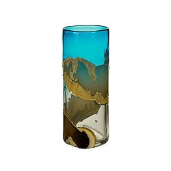 Ručně vyráběná křišťálová váza Santiago Pons Ocean, výška 35 cm