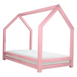 Růžová dětská postel z lakovaného smrkového dřeva Benlemi Funny, 120 x 200 cm