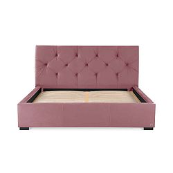 Růžová dvoulůžková postel s úložným prostorem Guy Laroche Home Fantasy, 160 x 200 cm