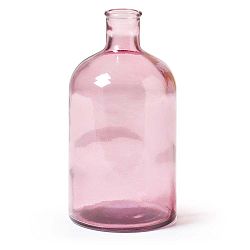 Růžová skleněná váza La Forma Semplice, výška 22 cm
