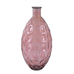 Růžová skleněná váza z recyklovaného skla Ego Dekor Dune, výška 59 cm