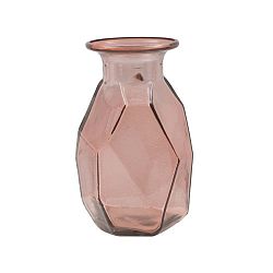 Růžová váza z recyklovaného skla Mauro Ferretti Stone, ⌀ 9 cm