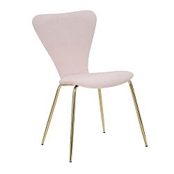 Růžová židle železnou konstrukcí Mauro Ferretti Sedia