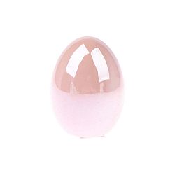 Růžové dekorativní keramické vajíčko Dakls Easter Deco, výška 8 cm
