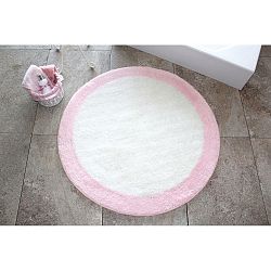 Růžovo-bílý kulatý koberec Alessia Ronda, Ø 90 cm