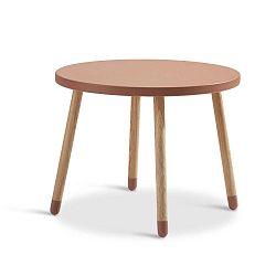 Růžový dětský stolek Flexa Play, ø 60 cm